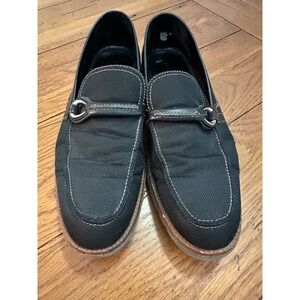 donald pliner evann black loafers men's 10.5
